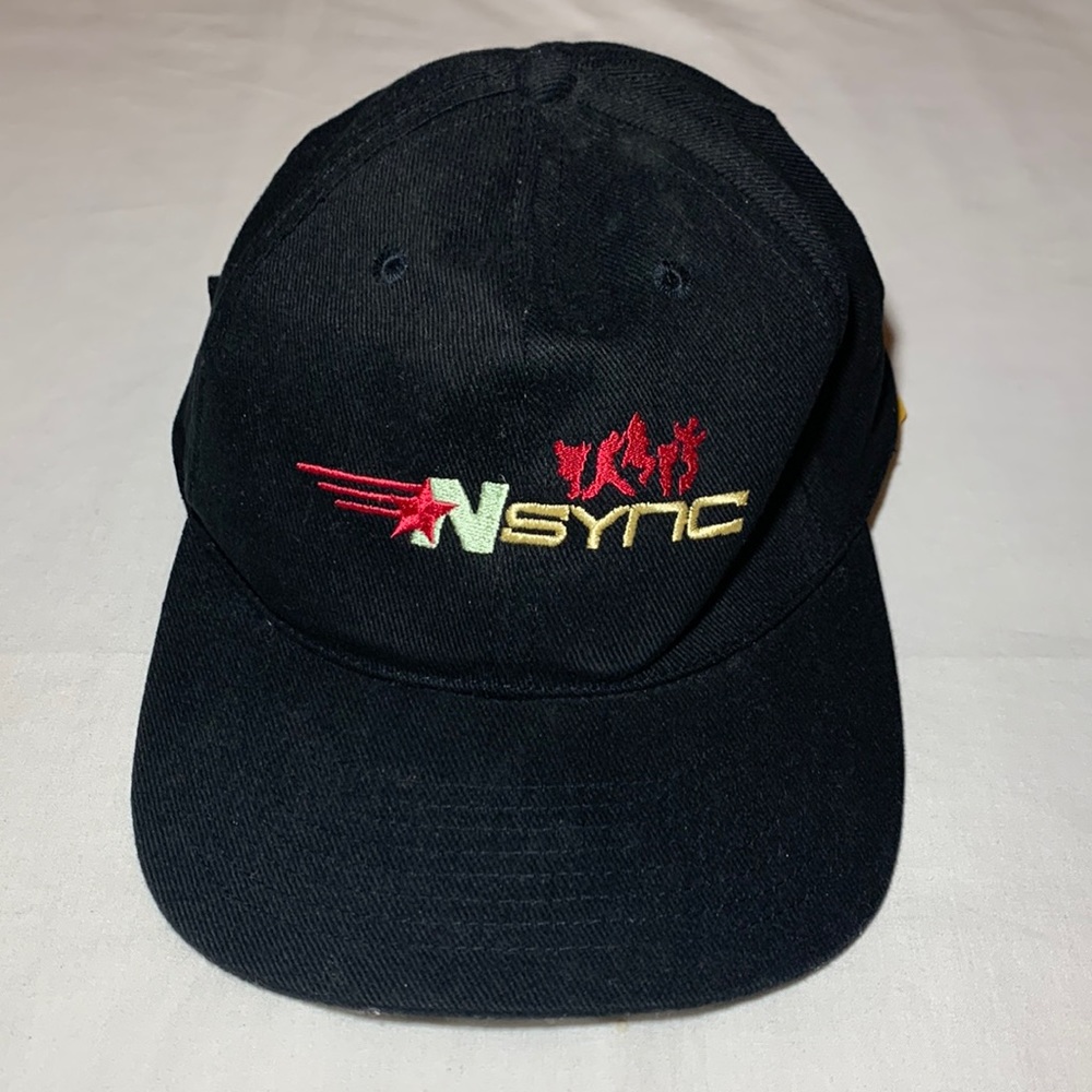 Nsync No Strings Attached Embroidered Black Baseb… - image 1